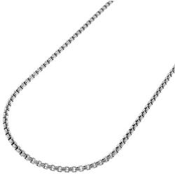 ARGENTO REALE 925 Sterling Silver Solid Round Box Link Chain Necklace - 925 Rhodium Necklace Chains 1.5MM - 3.5MM, Box Chain, Pendant Chain