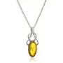 Sterling Silver Amber Celtic Design Pendant Necklace , 18'' Sterling Silver Amber Celtic Design Pendant Necklace , 18''