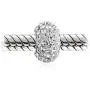 Solid Color Pave Crystal Spacer Bead Charm For Women Teen Fits European Charm Bracelet 925 Sterling Silver Core Solid Color Pave Crystal Spacer Bead Charm For Women Teen Fits European Charm Bracelet 925 Sterling Silver Core
