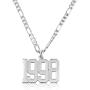 Beleco Jewelry Personalized Sports Number Necklace Custom Lucky Pendant Customize Necklace With Number - Sport Lover Gifts For Men