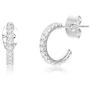 LANCHARMED Open Hoop Earrings Cute Shiny Cubic Zirconia Sparkling Hoops Earrings for Women