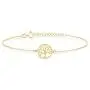 GELIN 14k Solid Gold Tree of Life Link Chain Adjustable Bracelet for Women GELIN 14k Solid Gold Tree of Life Link Chain Adjustable Bracelet for Women