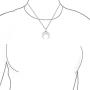 Boho Tribal Fashion Black White Turquoise Horn Italian Crescent Moon Pendant Necklace For Women Teen 925 Sterling Silver