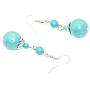 Heavstjer Fashion Piercing Jewelry Turquoise Ball Teardrop Dangle Drop Earrings