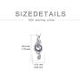 TOUPOP Gifts for Music Lovers Sterling Silver Music Necklace with Circle Crystal Jewelry Musical Gifts for Women Girls Birthday Mothers Day