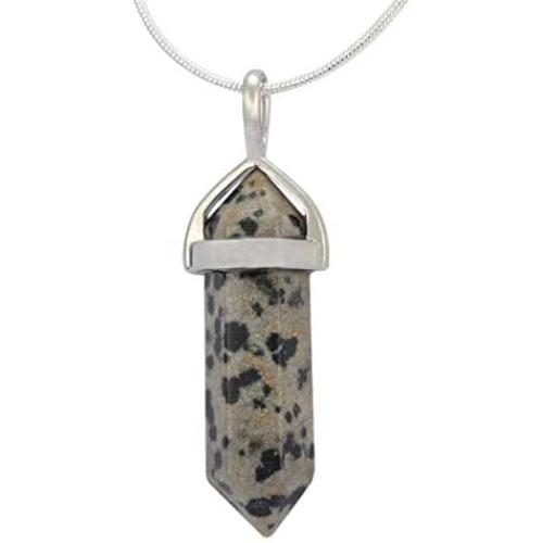 Natural Gemstone Pendant Necklace Healing Crystal Quartz Reiki Chakra Gem Stones 18 Inch Jewelry Women Girls Men Birthday Gifts