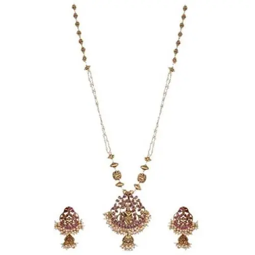 TARINIKA Lord Krishna Pendant Set with Pearls for Women and Girl -Red TARINIKA Lord Krishna Pendant Set with Pearls for Women and Girl -Red