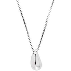 Dainty Teardrop Necklace for Women Girls Sterling Silver Minimalist Simple Tiny Oval Bead Beans Pear-Shaped Pendant Choker BFF Necklace Fashion Adjustable Chain 18'' Jewelry Wedding Birthday Gift