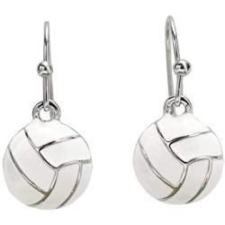 GIMMEDAT Volleyball Enamel Dangle Charm Earrings Jewelry Women Girls Player Fan Gift