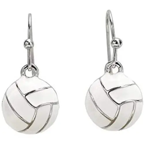 GIMMEDAT Volleyball Enamel Dangle Charm Earrings Jewelry Women Girls Player Fan Gift GIMMEDAT Volleyball Enamel Dangle Charm Earrings Jewelry Women Girls Player Fan Gift