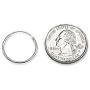 Sterling Silver Small Medium Large Endless Round Thin Lightweight Unisex Continuous Hoop Earrings