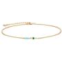 Dainty Evil Eye Protection Necklace,14K Gold Plated Cute Delicate Handmade Tiny Bead Necklace for Women