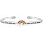 CENWA Rainbow Baby Bracelet for New Mom Even Miracles Take a Little Time Cuff Bracelet Pregnancy Wish Gift