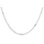 Metmejiao 4mm Curb Mens Necklace Silver Chain Flat Cuban Silver Jewelry - Neck Link Chains Unisex Solid Sterling Silver Chain Necklace (24)