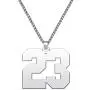 LuxglitterLin Sports Inspirational Large Number Necklace 0 to 99 Stainless Steel 25mm High Pendant Jewelry for Men Boy 3mm Wide Wheat Chain LuxglitterLin Sports Inspirational Large Number Necklace 0 to 99 Stainless Steel 25mm High Pendant Jewelry for Men Boy 3mm Wide Wheat Chain