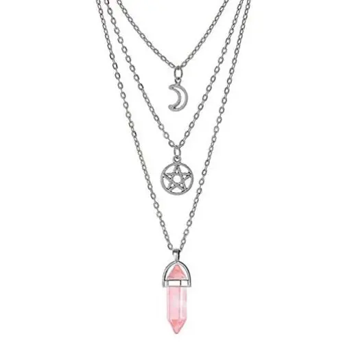 MJartoria Moon Pentagram Necklace Pentacle Chakra Charm Pendant Multi Layer Alloy Chain Choker Necklace Set Gothic Jewelry MJartoria Moon Pentagram Necklace Pentacle Chakra Charm Pendant Multi Layer Alloy Chain Choker Necklace Set Gothic Jewelry