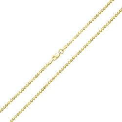 925 Sterling Silver 1.5MM 2MM 3MM 4MM Silver Bead Ball Chain Necklace,14K Gold Plated Sterling Silver Bead Necklace, Made In Italy, Men and Women Jewelry Accessories, Beaded 16-30 Inch