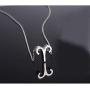 Zealmer Women White Gold Plated Pendant 12 Zodiac Necklace