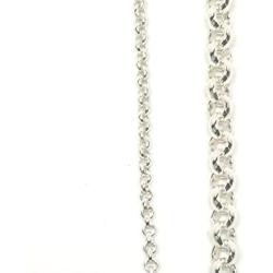 Mens Cross Necklace Silver 2 Sided 24 Inches Chain Made in Ireland