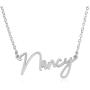Beleco Jewelry Personalized Cursive Style Name Necklace, Handwriting Font Style Customized Name Necklace, Perfect Personal Name Necklace Jewelry For Girlfriend, Valentines Day Custom Gift, Cursive Name Pendant, Dainty Elegant Name Necklace For Her