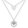 Bee Necklace for Women 925 Sterling Silver Honeycomb Bee Double Layered Choker Necklaces Jewelry Bumble Bee Gifts