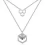 Bee Necklace for Women 925 Sterling Silver Honeycomb Bee Double Layered Choker Necklaces Jewelry Bumble Bee Gifts