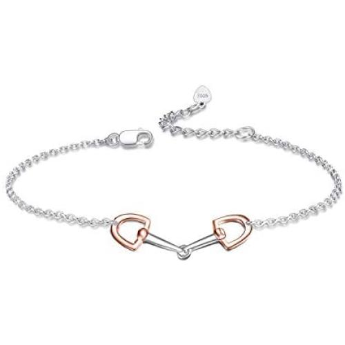 YFN Horse Jewelry Gift 925 Sterling Silver Girls Horse Adjustable Bracelet for Women Girls