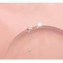 2 Pcs Asymmetric Cross & Star Drop Earring for Women Men White Gold Plated Chain Long Earring Geometry Punk Silver Cross Chain Dropping Earrings Jewelry Set