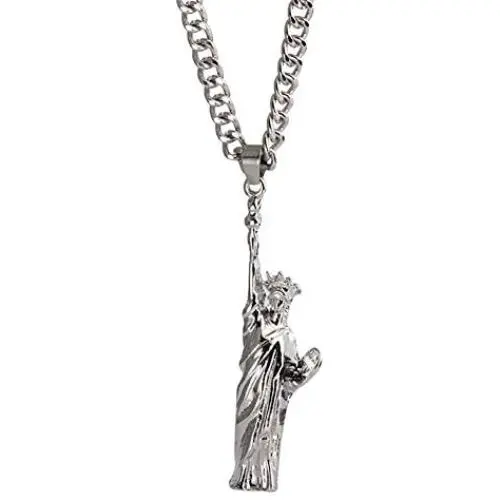 Charm Stainless Steel Statue Of Liberty Pendant Necklace For Women Men Fashion Jewelry Gift Charm Stainless Steel Statue Of Liberty Pendant Necklace For Women Men Fashion Jewelry Gift