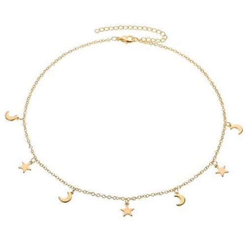 Joyiever Star Choker Necklace Star Necklace for Women,Dainty Star Necklace Choker for Teen Girls Gift