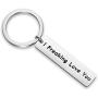WUSUANED Couple Keychain I Freaking Love You I Love You Gift for Boyfriend Girlfriend Husband