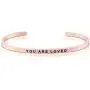 MantraBand Bracelet - You are Loved - Inspirational Engraved Adjustable Mantra Band Cuff Bracelet - Silver, Gold, Rose Gold - Gifts for Women