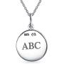 Personalize Astrology Constellation Celestial Horoscope Disc Medallion Pendant Zodiac Necklace For Women Oxidized Sterling Silver