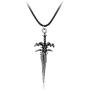 Davitu Jewelry Wow Frostmourne Sword Pendant Necklace The Lich King Necklace Men Boy Cosplay Party Birthday Gift Choker