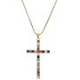 cmoonry 14K Gold Plated Cross Necklace for Men AAA+ CZ Cross Pendant Necklace 19.7+2“ Box Chain Hip Hop Male Jewelry