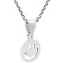AeraVida Fun and Happy Smiley Face .925 Sterling Silver Pendant Necklace