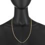 The Bling Factory 3.7mm 24k Yellow Gold Plated Stainless Steel Flat Figaro Chain Necklace