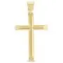 Ioka - 14K Yellow Gold Classic Tube Cross Religious Polished Charm Pendant For Chain Ioka - 14K Yellow Gold Classic Tube Cross Religious Polished Charm Pendant For Chain