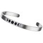 Moon Phases Bracelet - Moon Gifts For Women - Cute Stainless Steel Bangle – Silver Cuff With “Can’t Phase Me” Inspirational Quote