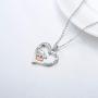 Mom Gifts for Mothers Day Mama and Baby Bear Elephant Necklace for Women 925 Sterling Silver Heart Mother Daughter Pendant Necklace