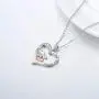 Mom Gifts for Mothers Day Mama and Baby Bear Elephant Necklace for Women 925 Sterling Silver Heart Mother Daughter Pendant Necklace