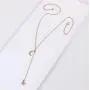 Jakawin Moon Pendant Necklace Jewelry Chain with Crystals for Women and Men NK015 Jakawin Moon Pendant Necklace Jewelry Chain with Crystals for Women and Men NK015