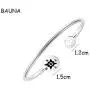 BAUNA Nautical Theme Jewelry Compass Anchor Cuff Bracelet Sailor Gift Inspirational Gift for Women Girls