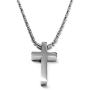 Loralyn Designs Small Simple Stainless Steel Cross Pendant Necklace (16-30 Inch Bead Chain)