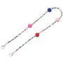 N/Q Handmade Rainbow Eyeglass Holder Colorful Beads Chain Necklace Colorfu Polymer Clay Lanyard Around The Neck for Women Girls Men Boys Unisex Jewelry Gift