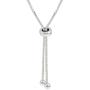 Sterling Silver Genuine, Created or Simulated Gemstone 2mm Round Bezel-Set Adjustable Dainty Tennis Bracelet