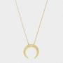 gorjana Womens Cayne Crescent Moon Pendant Necklace, 26 inch Long Delicate Strand Chain