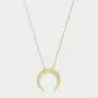 gorjana Womens Cayne Crescent Moon Pendant Necklace, 26 inch Long Delicate Strand Chain gorjana Womens Cayne Crescent Moon Pendant Necklace, 26 inch Long Delicate Strand Chain