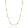 Miabella 18K Gold Over Silver Italian Singapore Bead Chain Station Necklace for Women Teen 16, 18, 20, 22, 24, 26, 30 Inch Made in Italy Miabella 18K Gold Over Silver Italian Singapore Bead Chain Station Necklace for Women Teen 16, 18, 20, 22, 24, 26, 30 Inch Made in Italy