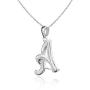 River Island Sterling Silver Alphabet Initial Letters A-Z Pendant Necklace 18'' | Available in Silver and Yellow Gold